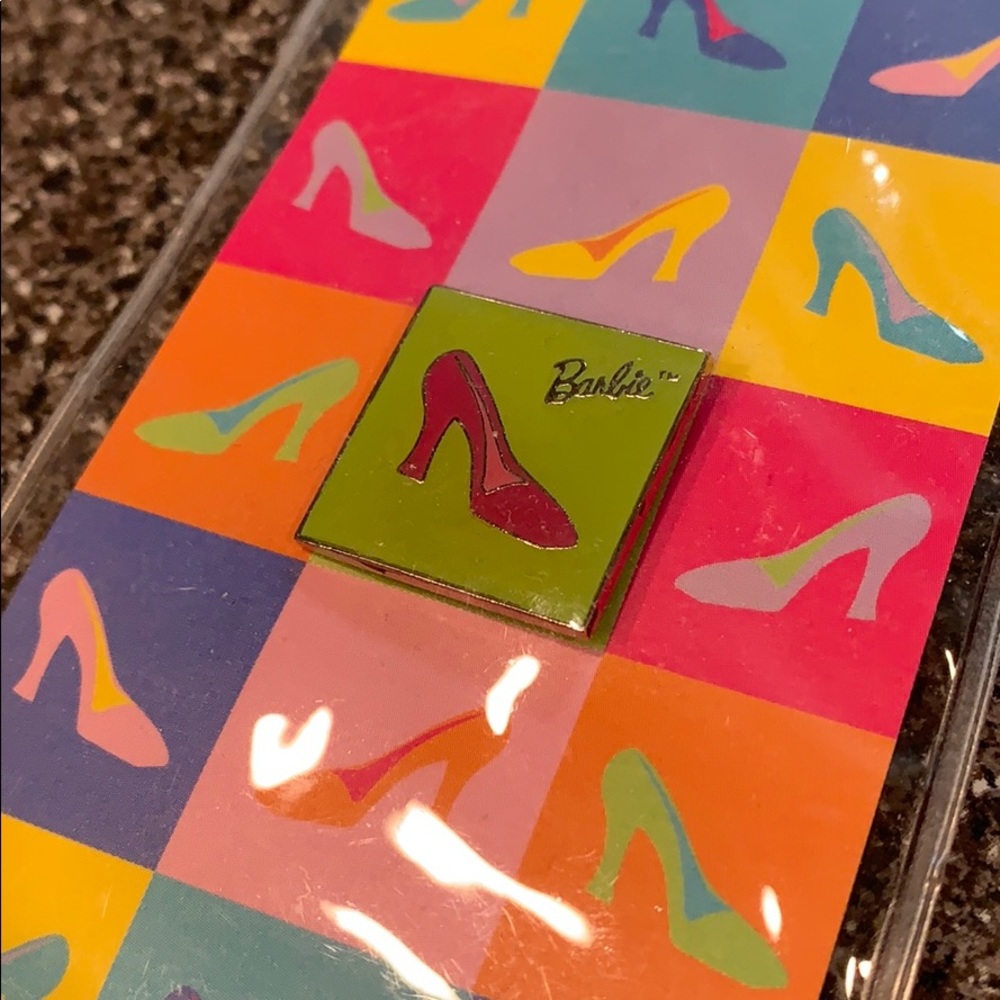 Vintage Barbie bookmark and pin